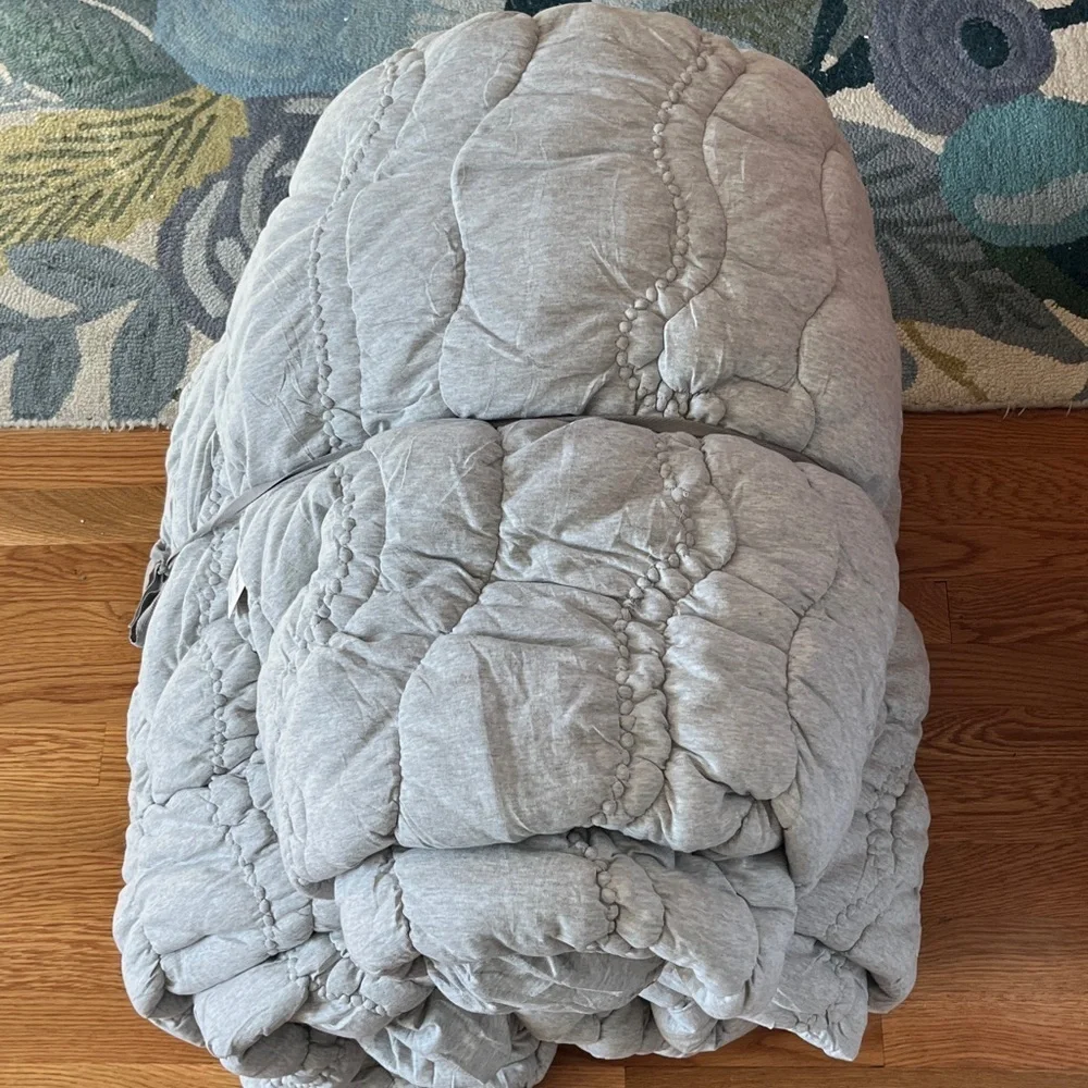 Anthropologie Brooke Heathered Jersey Cotton Quilt Size Cal King NWT